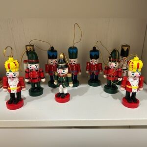 10 Colorful‎ Wooden Nutcracker Ornaments